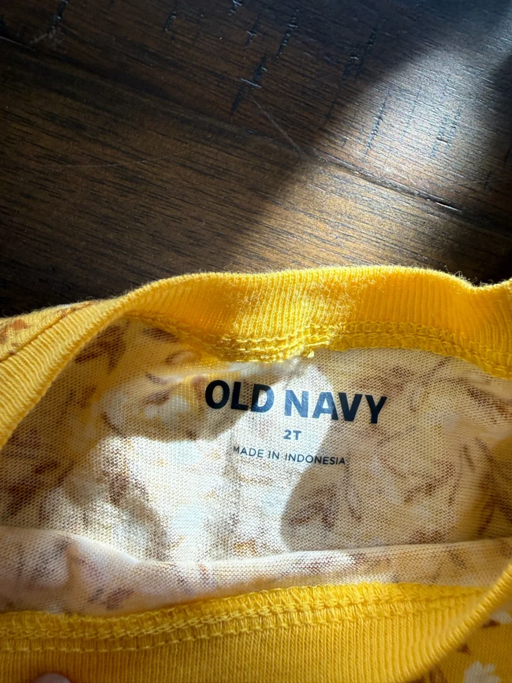 Old Navy Yellow Floral Long Sleeve Girls Dress